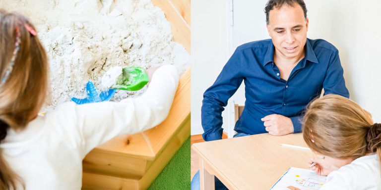 Psychotherapie Asadi Kinder malen